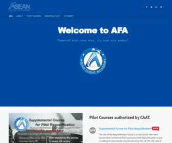 Aseanflightacademy.com(Asean Flight Academy by AFA Aeronautucal Co) Screenshot