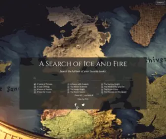 Asearchoficeandfire.com(A Search of Ice and Fire) Screenshot