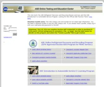 Asecampus.com(Automotive Service Excellence) Screenshot