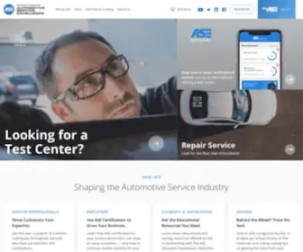 Ase.com(Automotive Service Excellence) Screenshot