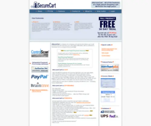 Asecurecart.com(ASecureCart Shopping Cart) Screenshot