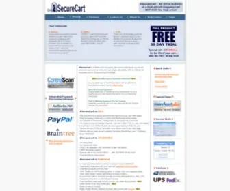 Asecurecart.net(Start your online store today) Screenshot