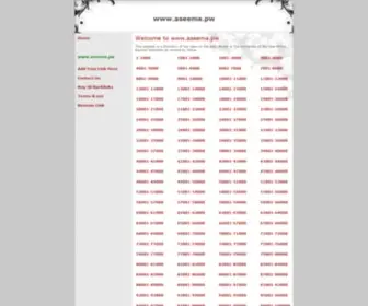 Aseema.pw(List of domains) Screenshot