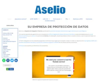 Aselio.es(Protección de datos) Screenshot