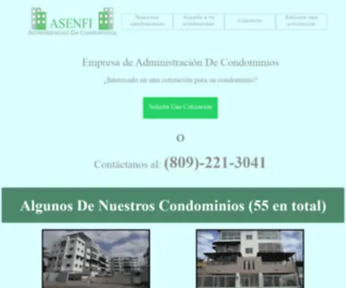 Asenfi.com(Administracion De Condominios) Screenshot