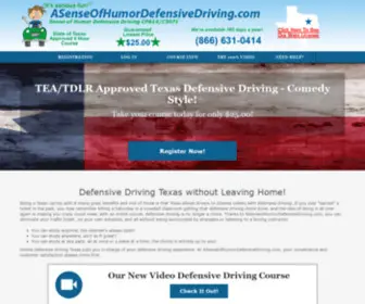 Asenseofhumordefensivedriving.com(Online Defensive Driving) Screenshot