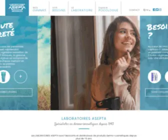 Asepta.com(Laboratoires Asepta Monaco) Screenshot
