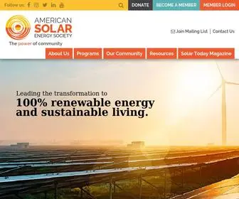 Ases.org(American Solar Energy Society) Screenshot
