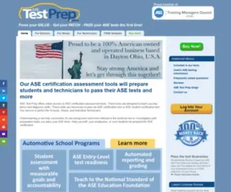 Asetestprep.com(ASE Certification practice tests for Schools) Screenshot