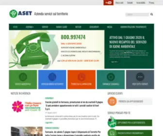 Asetservizi.it(Aset S.p.A) Screenshot