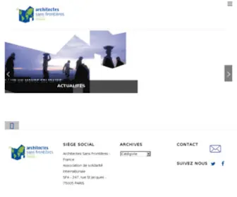 Asffrance.org(ASF France : Architectes sans frontières) Screenshot