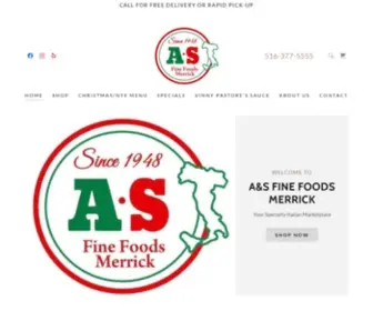 Asfinefoodsmerrick.com(A&S Fine Foods Merrick) Screenshot