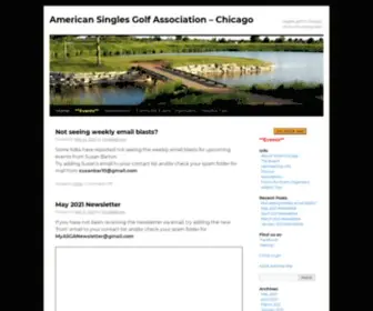 Asgachicago.org(Singles golf in Chicago and surrounding area) Screenshot