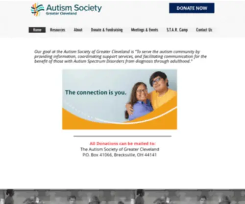 ASGC.org(Autism Society of Greater Cleveland) Screenshot