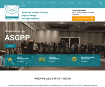 ASGPP.org(The American Society for Group Psychotherapy and Psychodrama is a nonprofit 501(c)(3)) Screenshot