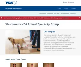 AsgVets.com(VCA Animal Specialty Group) Screenshot