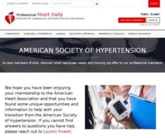 ASH-Us.org(American Society of Hypertension) Screenshot
