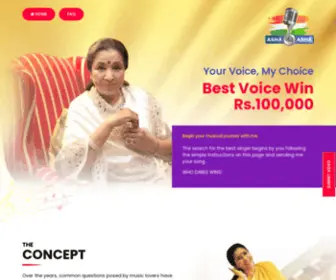 Ashabhosle.com(Asha Bhosle Official website) Screenshot