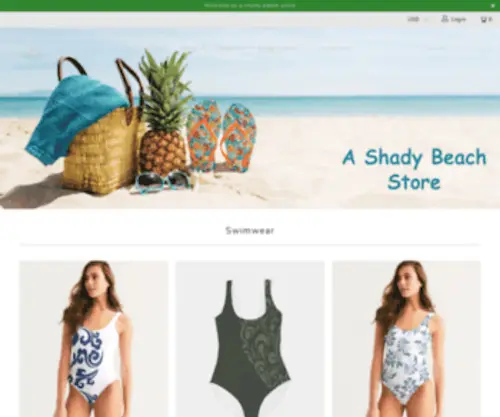 Ashadybeach.com(AShady Beach Store) Screenshot