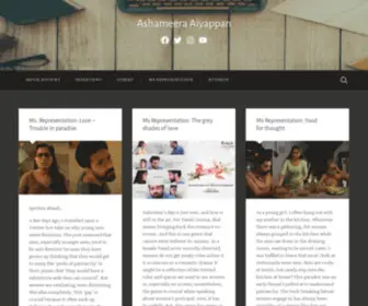 Ashameeraaiyappan.com(Ashameera Aiyappan) Screenshot