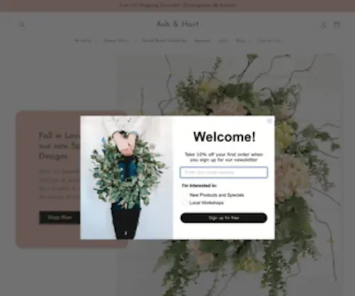 Ashandhart.com(Ash & Hart) Screenshot