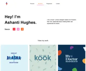 Ashanti-Hughes.com(Visual Designer) Screenshot