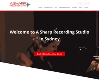 Asharp.com.au(A Sharp Recording Studio in Sydney) Screenshot