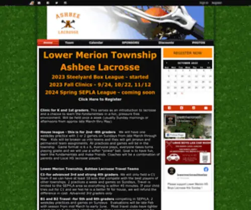 Ashbeelax.org(Ashbee Lacrosse Club) Screenshot