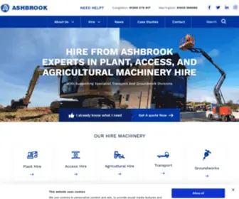 Ashbrook.ltd(Plant and Machinery Hire Services UK) Screenshot