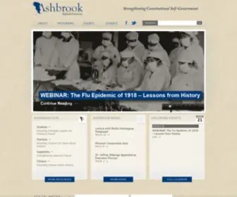 Ashbrook.org(Strengthening Constitutional Self) Screenshot