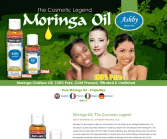 Ashbyoils.com(Moringa Oil 100% Pure) Screenshot