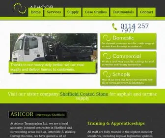 Ashcor.co.uk(Expert Driveways & Road Tarmac in Sheffield) Screenshot