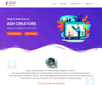 Ashcreators.com(Designing and Development) Screenshot