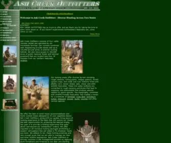 Ashcreekoutfitters.com(Nebraska hunting outfitter for whitetail deer) Screenshot