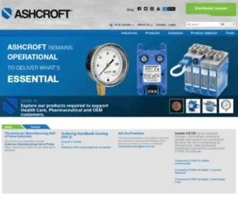 Ashcroft.com(Ashcroft Pressure and Temperature Instrumentation) Screenshot
