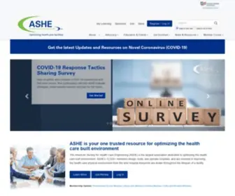 Ashe.org(Dedicated to optimizing the health care built environment) Screenshot