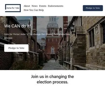 Asheforyale.com(Victor Ashe '67 for Yale Corporation) Screenshot