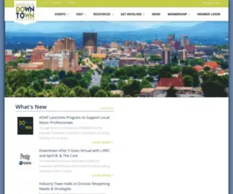 Ashevilledowntown.org(Asheville Downtown Association) Screenshot