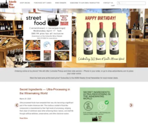 Ashevillewine.com(Asheville Wine Market) Screenshot