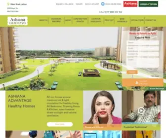 Ashianagreens.in(2 and 3 BHK Flats in Jaipur) Screenshot