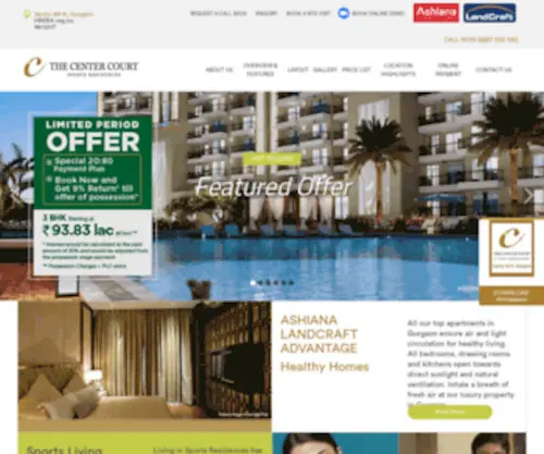 Ashianalandcraft.com(Top Apartment in Gurgaon) Screenshot