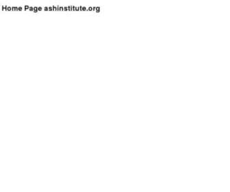 Ashinstitute.org(Home Page) Screenshot