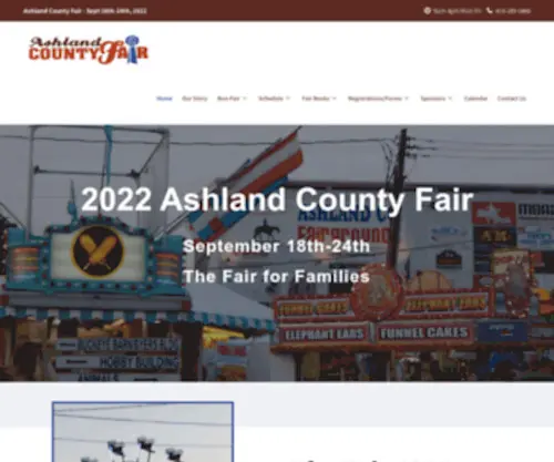 Ashlandcountyfair.com(Ashland County Fairgrounds) Screenshot