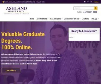 Ashlandeducation.com(Ashland University) Screenshot