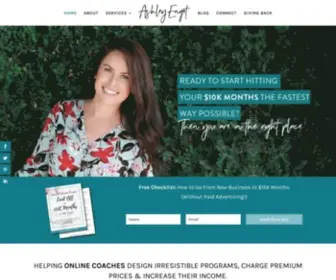 Ashleyenget.com(Online Business Coach for Women) Screenshot