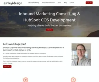 Ashleyidesign.com(Inbound Marketing Consulting and HubSpot COS Development) Screenshot