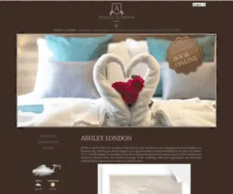 Ashleylondon.co.uk(Elegant Victorian Townhouse in a beautiful garden square. The Ashley hotel) Screenshot