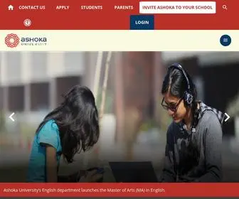 Ashoka.edu.in(Ashoka University) Screenshot