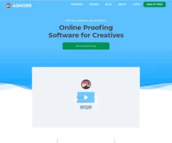 Ashoreapp.com(Online Proofing Software for Creatives) Screenshot