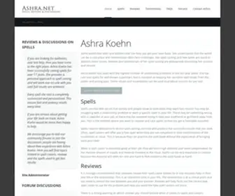 Ashra.net(Reviews, Testimonials, and Success with Spell Casters) Screenshot